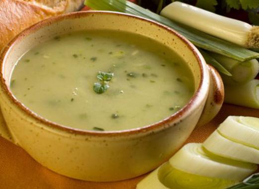 How many calories are in the pea soup?