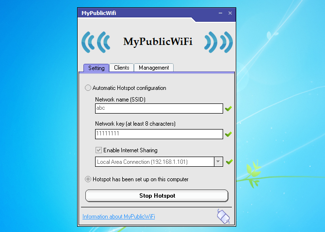 How to distribute WiFi from a laptop to windows 7?