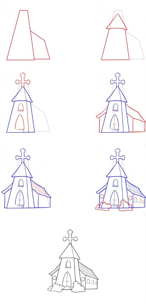 How to draw a temple