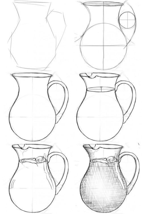 How to draw a pitcher