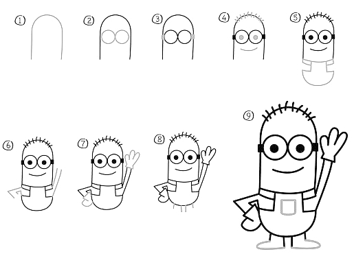 How to draw a minion?