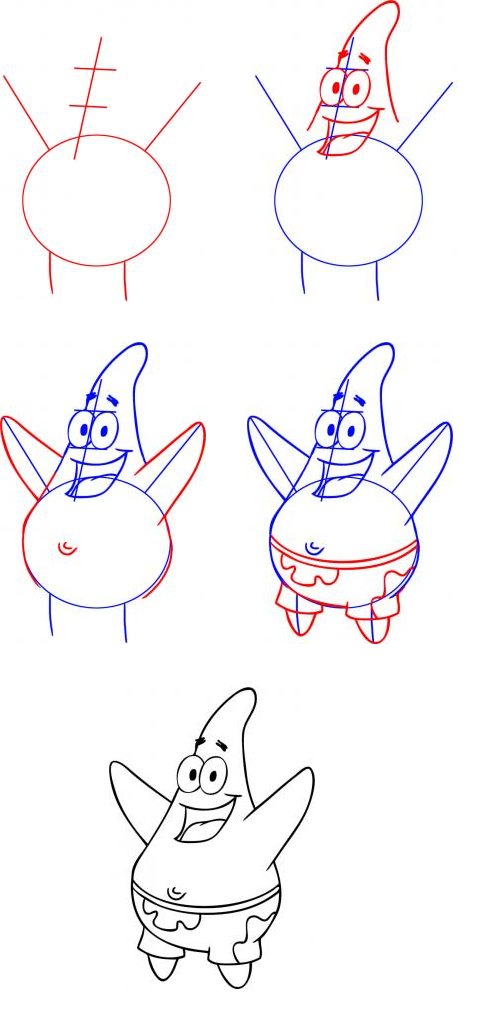 How to draw Patrick?