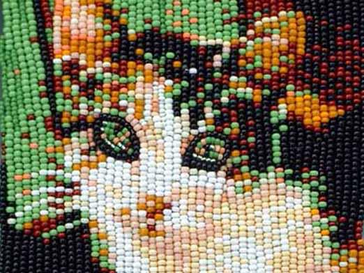 How to make a cat out of beads?