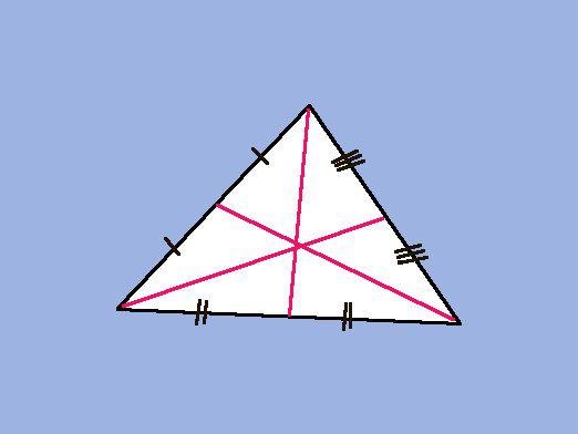 What is the median of the triangle?