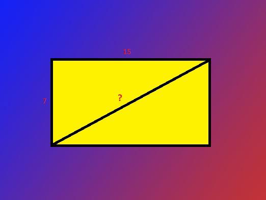 How to find the diagonal of a rectangle?